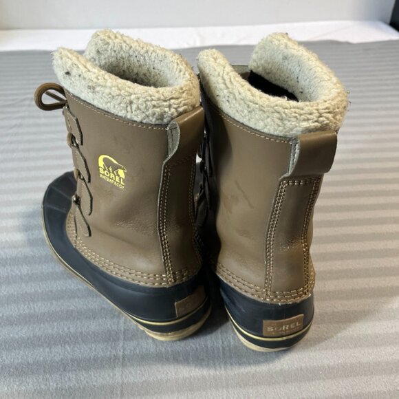Sorel Waterproof Winter Boots Womens Size 7 Brown Black - Picture 3 of 9